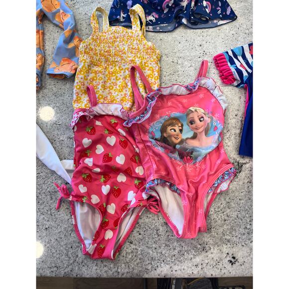 2T Toddler Girls Swimsuit & Swim Diaper Bundle - Picture 2 of 5